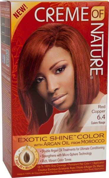 Creme of Nature Hair Color Argan Kit Woman Red Copper 6.4