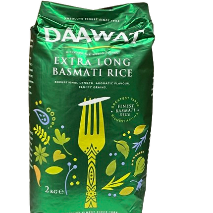 Daawat Extra Long Basmati Rice 2 kg - Africa Products Shop