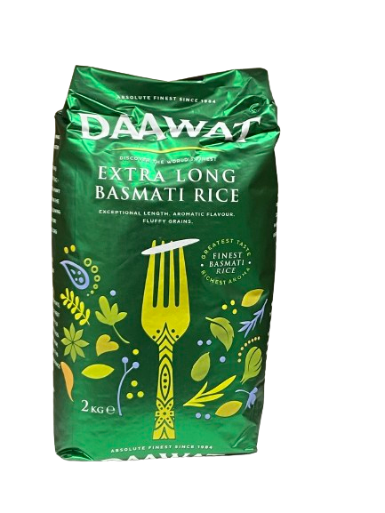 Daawat Extra Long Basmati Rice 2 kg - Africa Products Shop