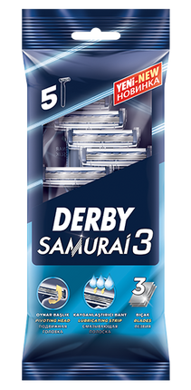 Derby Samurai 3 Blades Set 5 pieces - Africa Products Shop